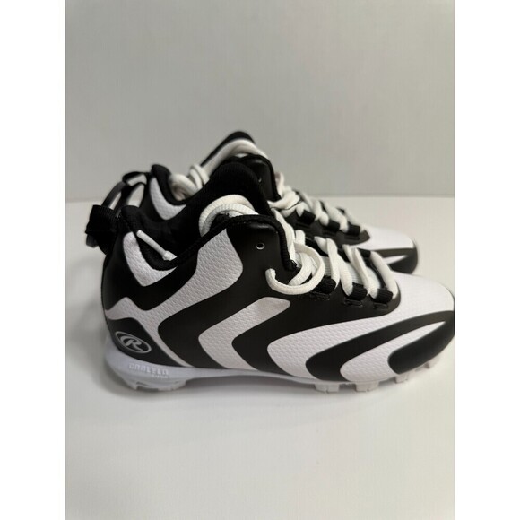 .9038 Rawlings Youths Cleats, Black/White-US 2 Youths - Picture 1 of 5